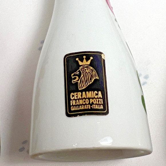 Vintage FRANCO POZZI Ceramic Salt & Pepper Shakers Toothpick Holder ITALY - Picture 6 of 6